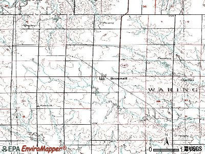 Brownell topographic map