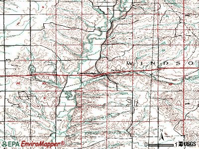Cambridge topographic map