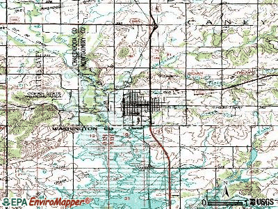 Caney topographic map