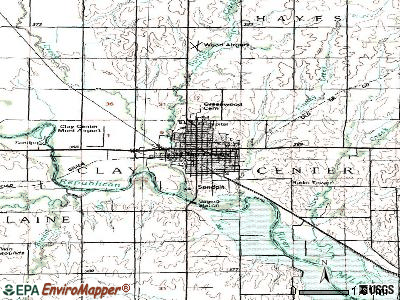 Clay Center topographic map