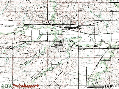 Cottonwood Falls topographic map
