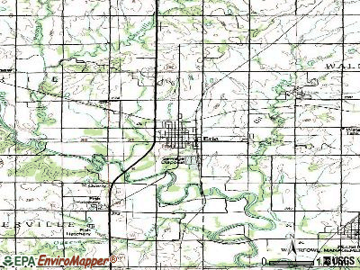 Erie topographic map