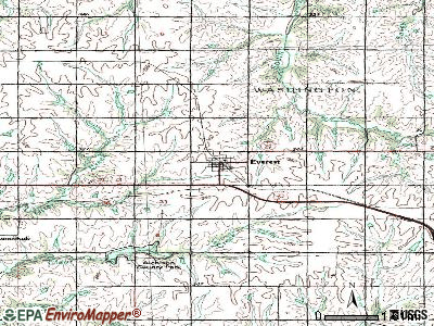 Everest topographic map