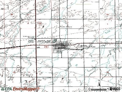 Greensburg topographic map