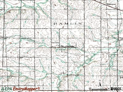 Hamlin topographic map
