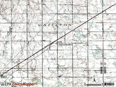 Hazelton topographic map