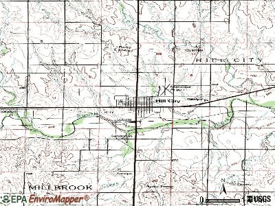 Hill City topographic map