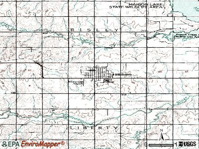 Hillsboro topographic map