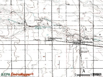 Horace topographic map