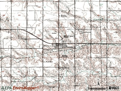 Hoxie topographic map