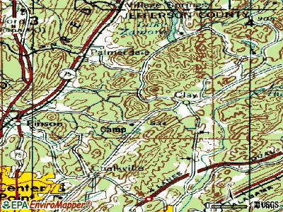 Clay topographic map