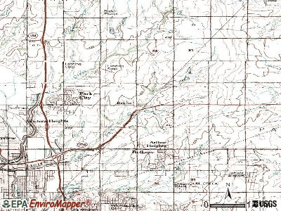 Kechi topographic map