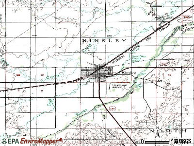 Kinsley topographic map