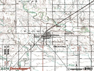 Kiowa topographic map