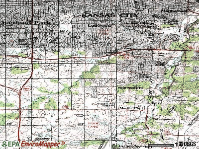 Leawood topographic map