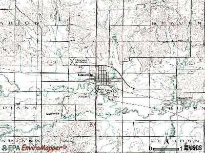 Lincoln Center topographic map