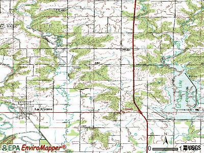 Linn Valley topographic map