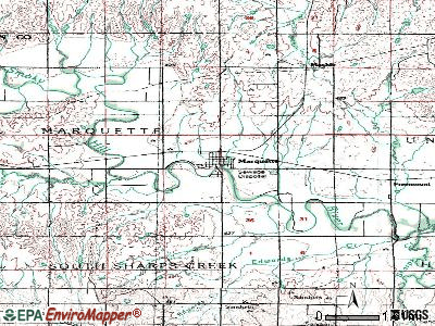 Marquette topographic map