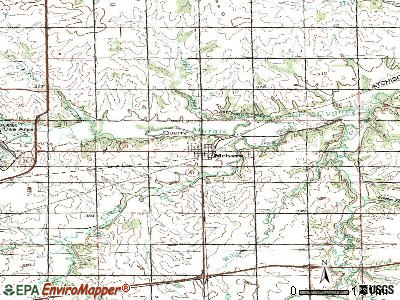 Melvern topographic map