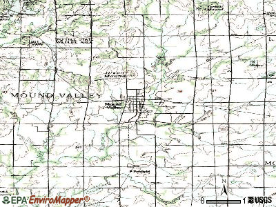 Mound Valley topographic map