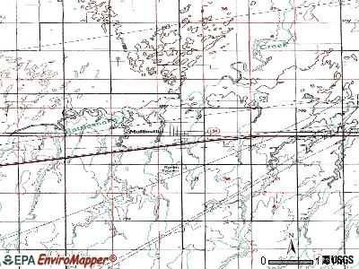 Mullinville topographic map