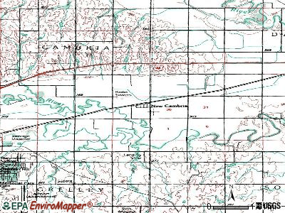 New Cambria topographic map