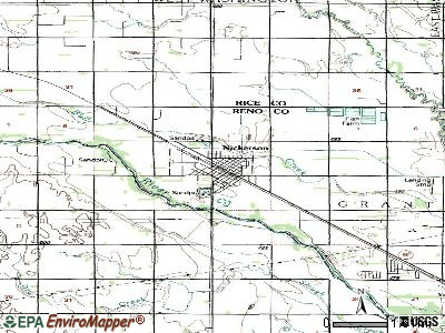 Niotaze topographic map