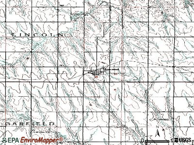 Norcatur topographic map