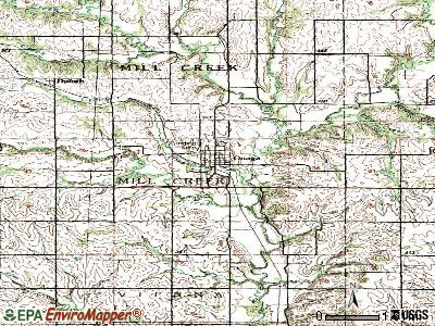 Onaga topographic map