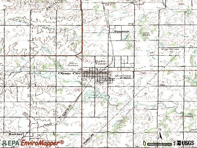 Osage City topographic map