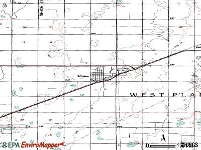 Plains topographic map