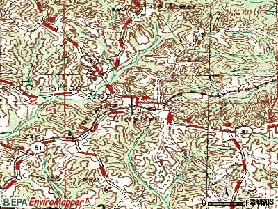 Clayton topographic map