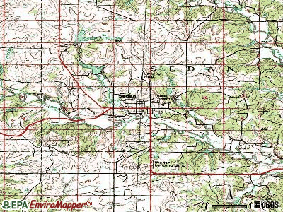 Sedan topographic map