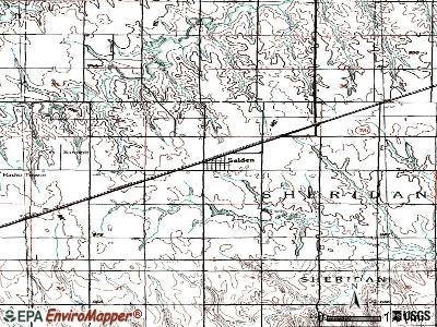 Selden topographic map
