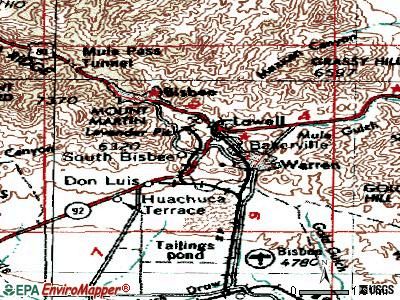 Bisbee topographic map