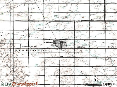 Stafford topographic map