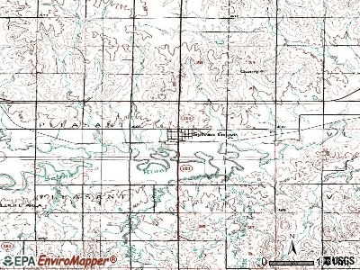 Sylvan Grove topographic map