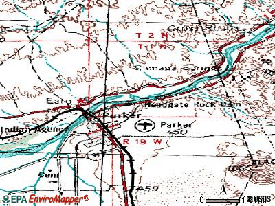Bluewater topographic map