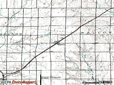 Walton topographic map