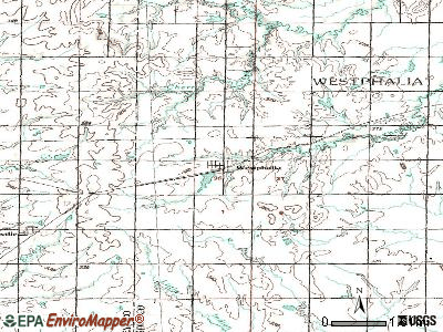 Westphalia topographic map