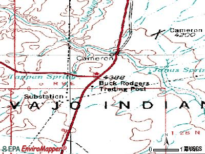 Cameron topographic map