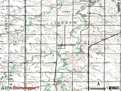 Woodbine topographic map