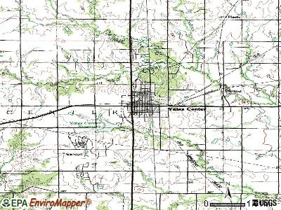 Yates Center topographic map