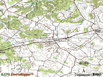 Auburn topographic map
