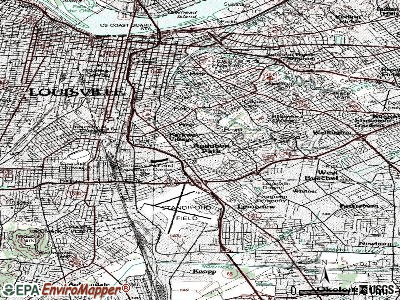 Audubon Park topographic map