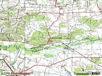 Blandville topographic map
