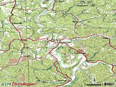 Booneville topographic map