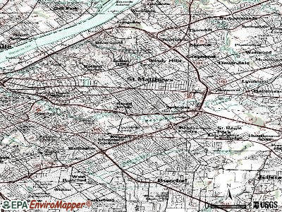 Broad Fields topographic map