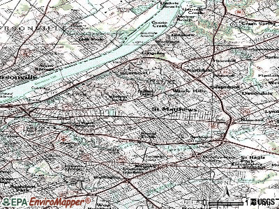 Brownsboro Village topographic map