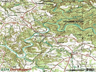Brownsville topographic map